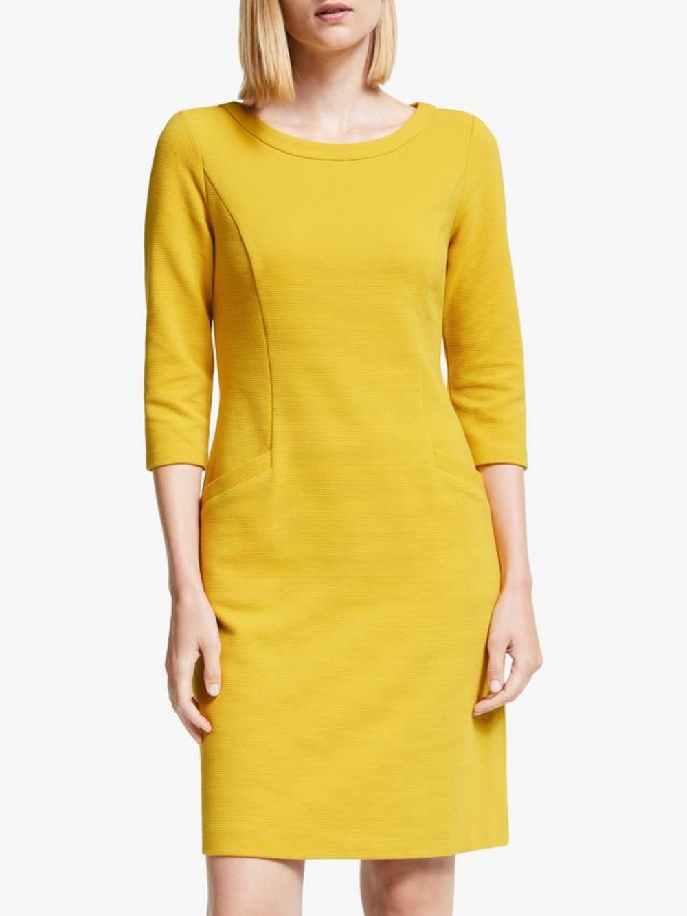Boden Jasmine Ottoman Dress, Saffron 10L - Picture 2 of 11
